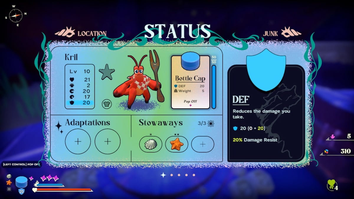 todas las estadísticas en otro tesoro de cangrejos