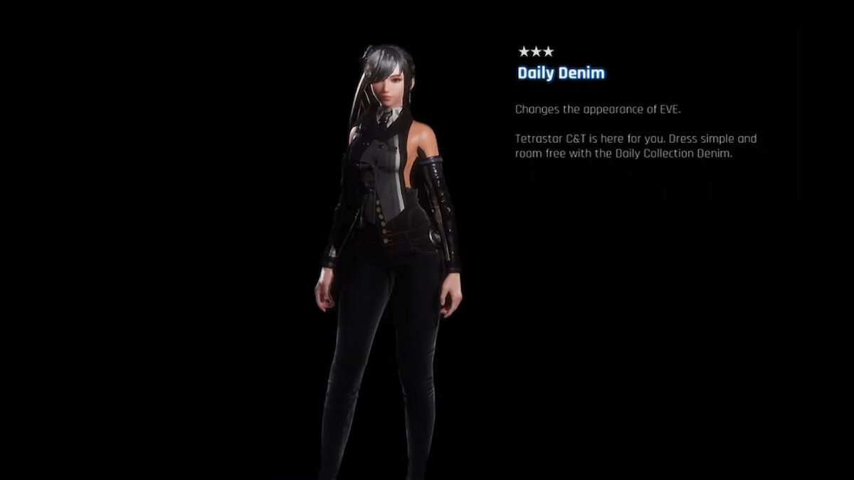 Aspecto de mezclilla diario de Stellar Blade para Eve