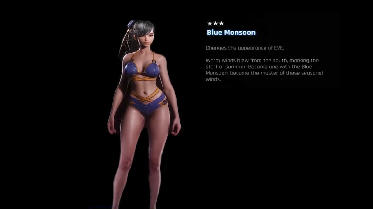 Diseño de monzón azul de hoja estelar para Eva