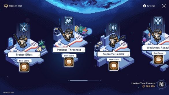 Honkai Star Rail Tides of War main menu