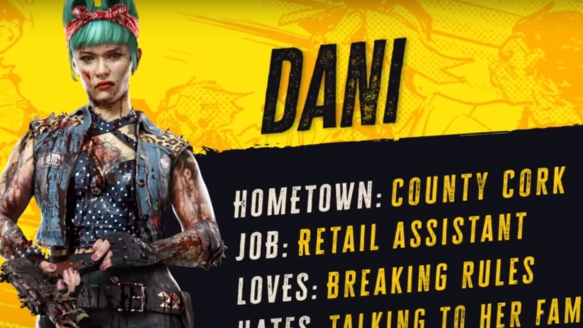 Tarjeta de personaje de Dani de Dead Island 2