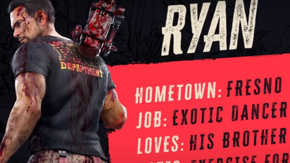 Tarjeta de personaje de Ryan de Dead Island 2