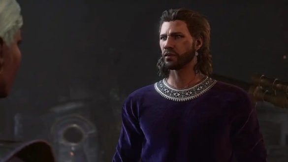 gale looking confused in baldur
