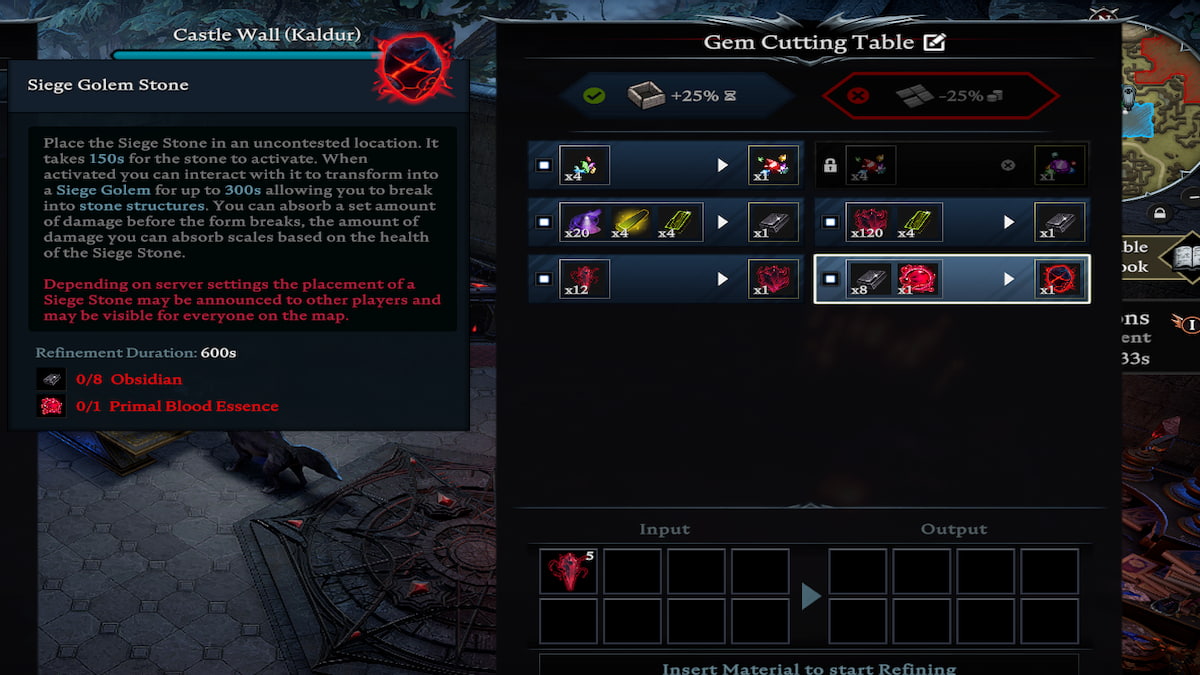 elemento de forma de golem en v pvp ascendente para destruir paredes