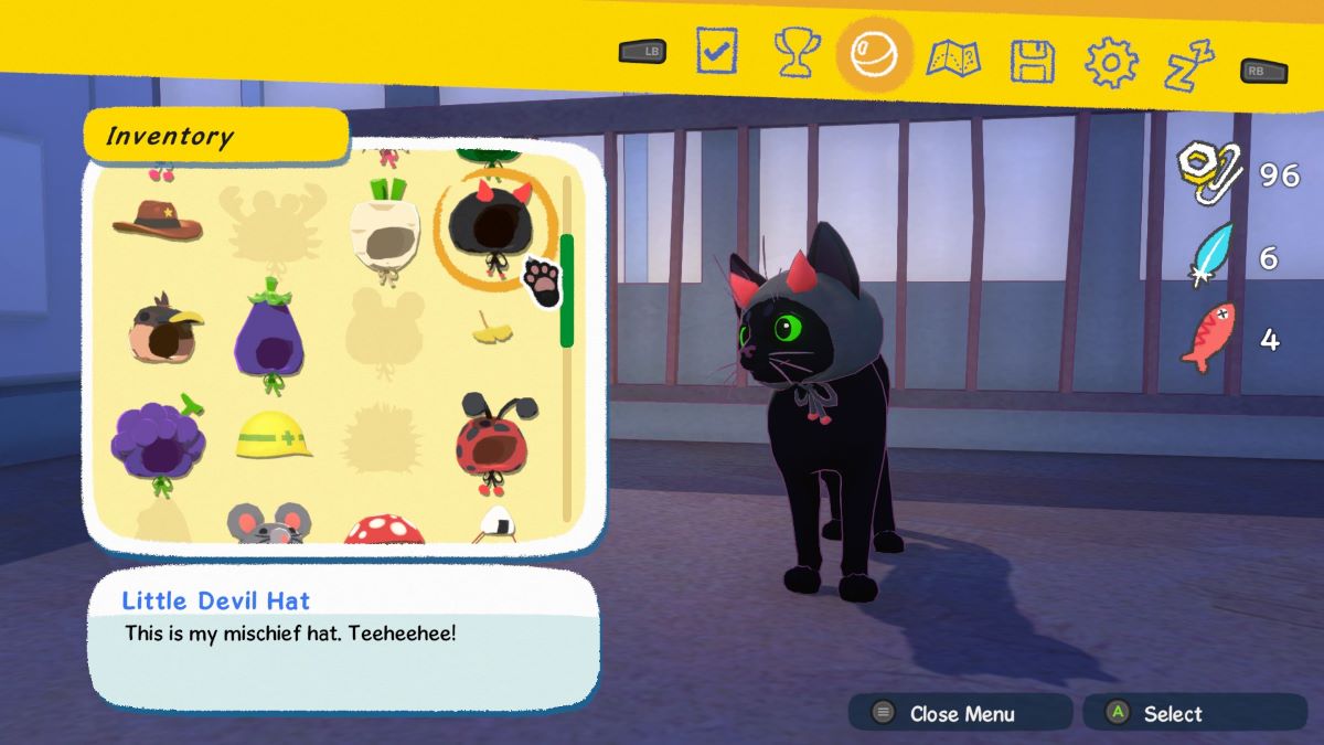 Kitty con el sombrero del Pequeño Diablo en Little Kitty Big City