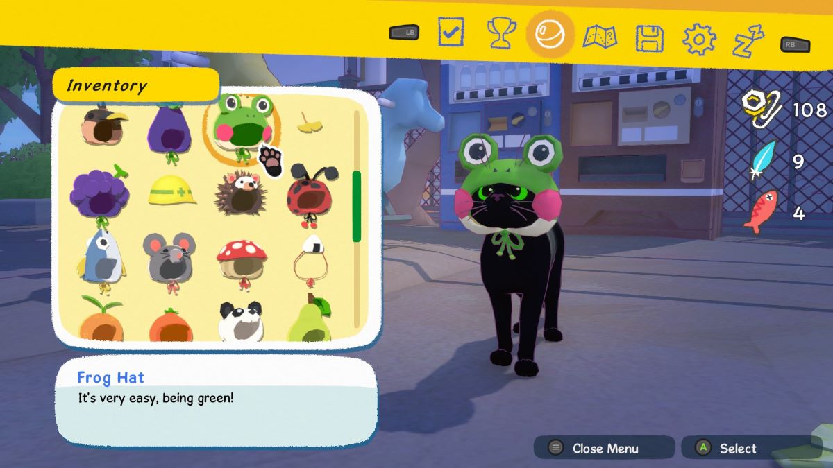 Kitty con el sombrero de rana en Little Kitty Big City