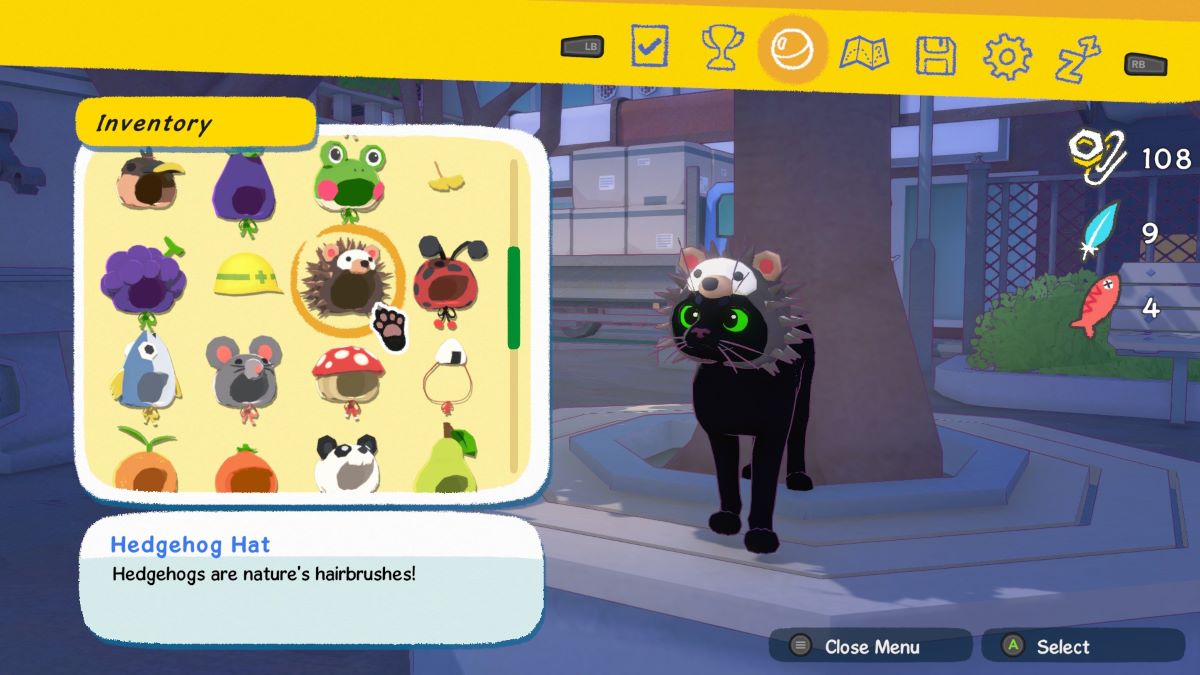 Kitty con el sombrero de erizo en Little Kitty Big City