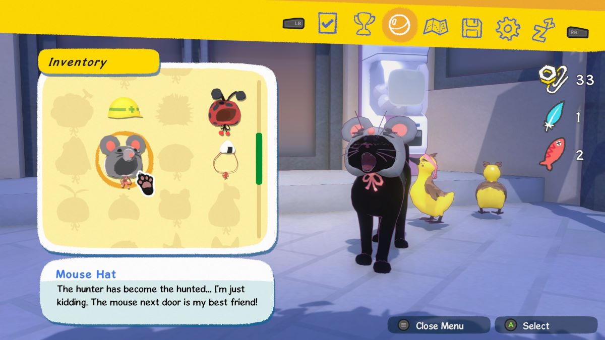 Kitty con el sombrero de ratón en Little Kitty Big City