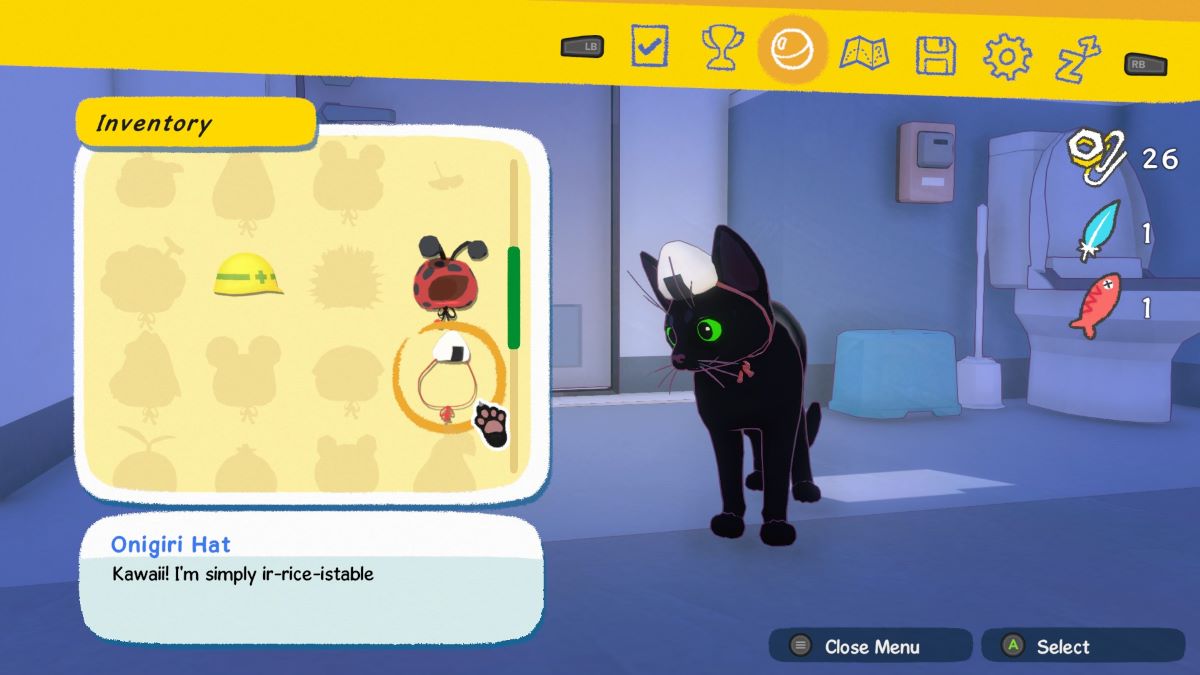 Kitty con el sombrero Onigiri en Little Kitty Big City