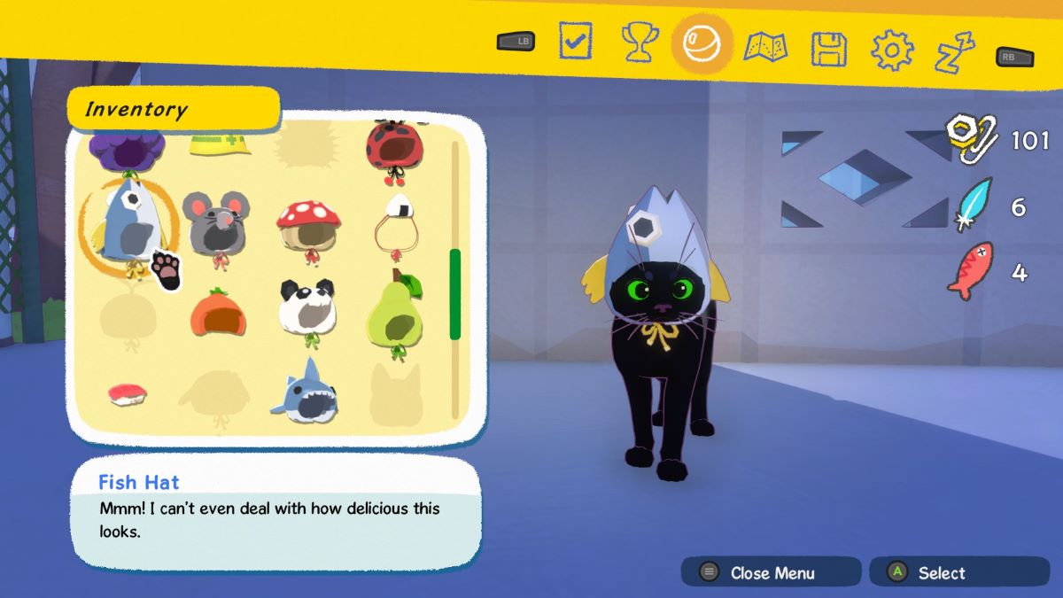 Kitty con el sombrero de pez en Little Kitty Big City