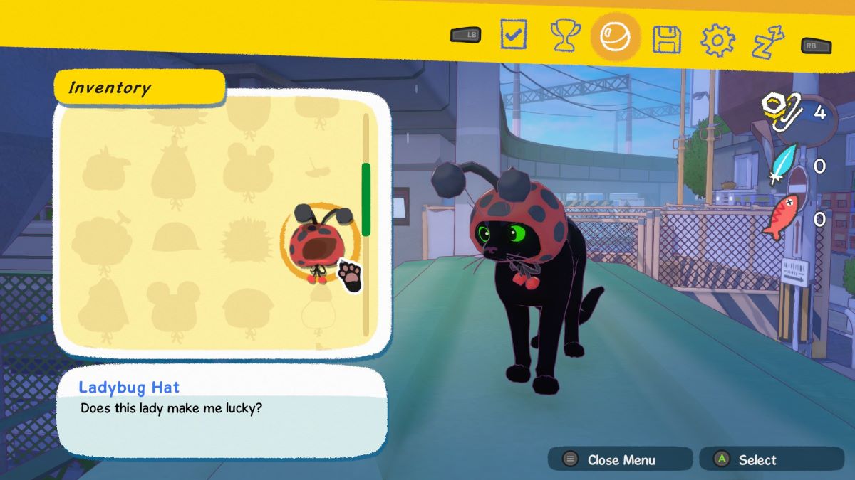 Kitty con el sombrero de mariquita en Little Kitty Big City