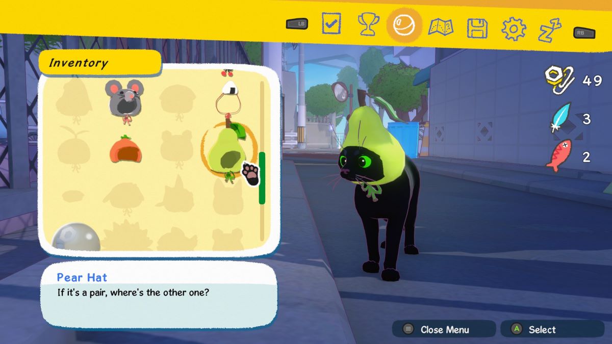 Kitty con el sombrero de pera en Little Kitty Big City