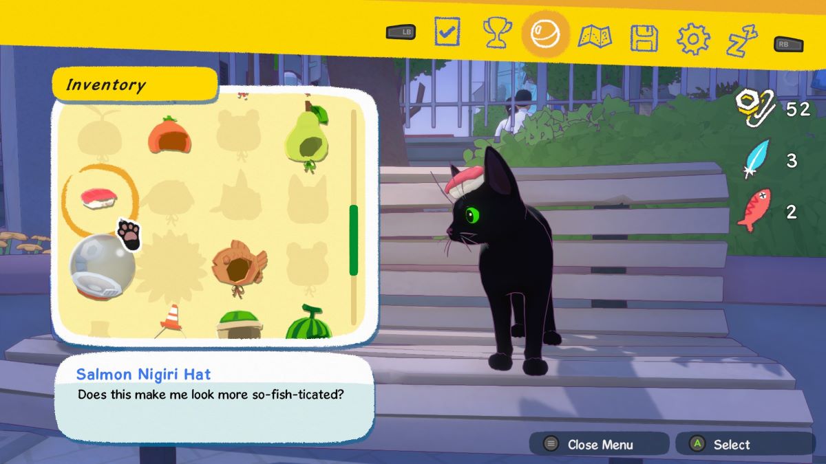 Kitty con el sombrero Salmon Nigiri en Little Kitty Big City