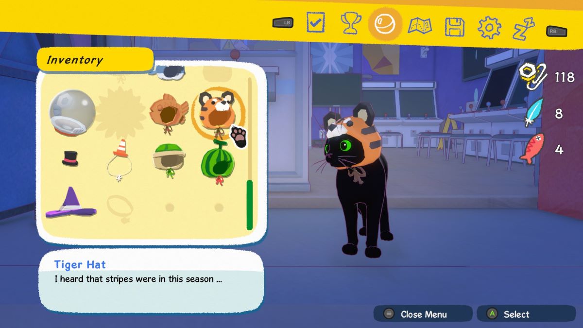 Kitty con el sombrero de tigre en Little Kitty Big City