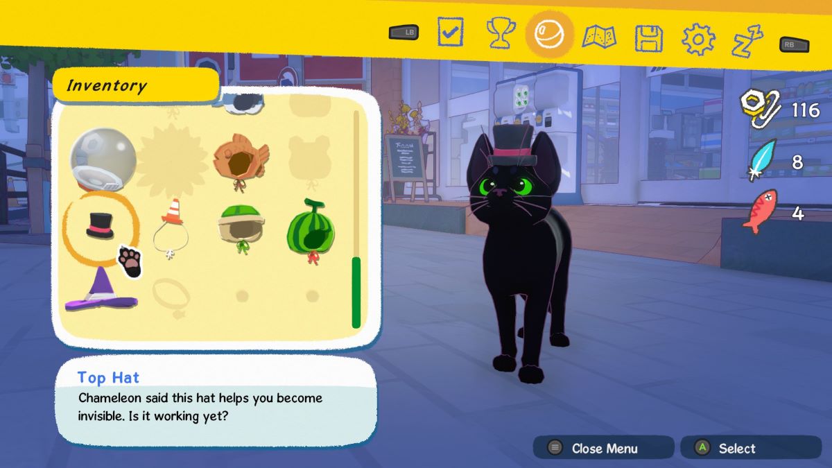 Kitty con sombrero de copa en Little Kitty Big City