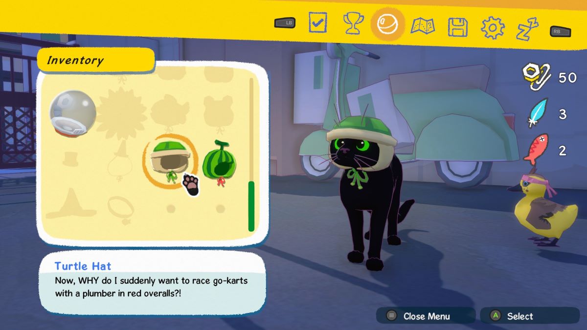 Kitty con el sombrero de tortuga en Little Kitty Big City