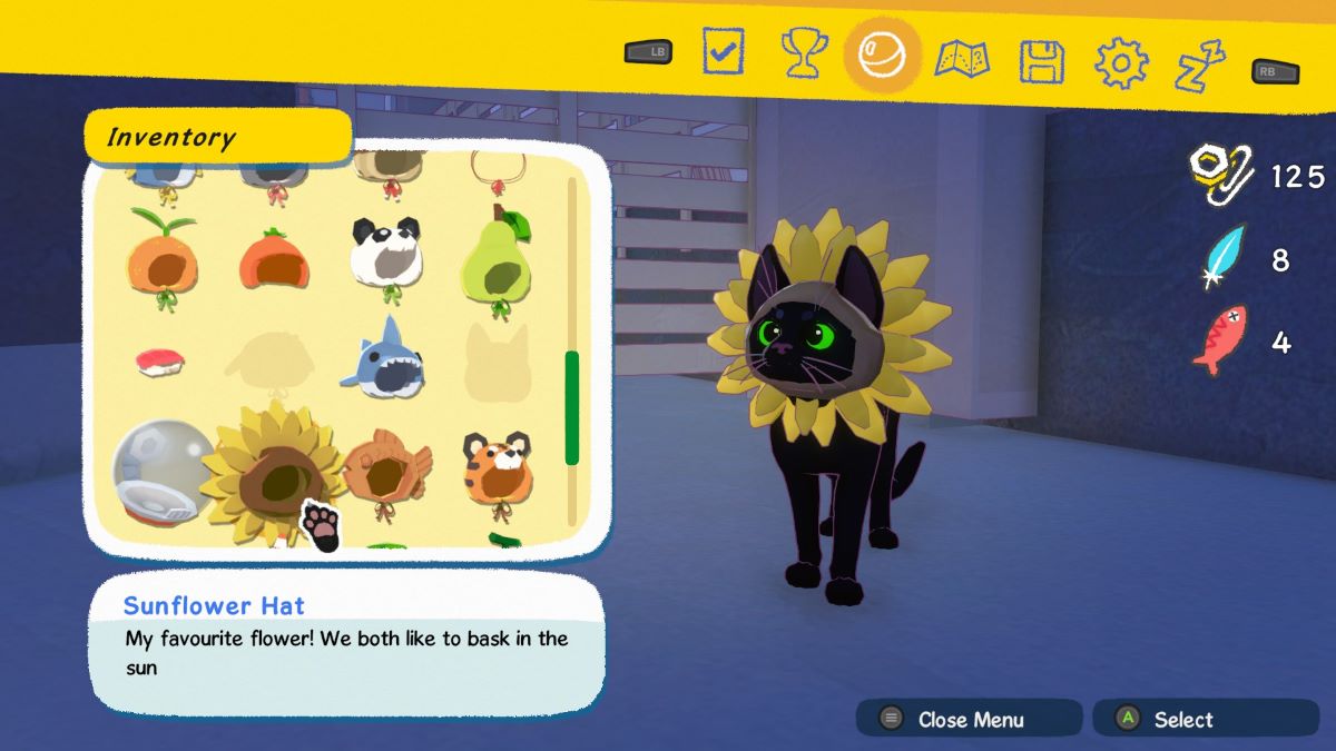 Kitty con el sombrero de girasol en Little Kitty Big City