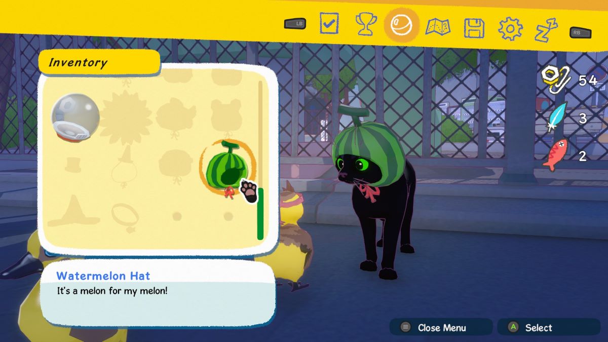 Kitty con el sombrero de sandía en Little Kitty Big City