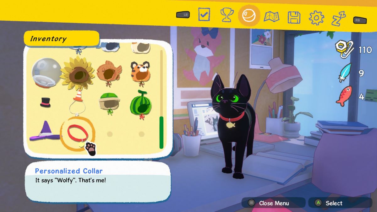 Kitty con el collar personalizado en Little Kitty Big City