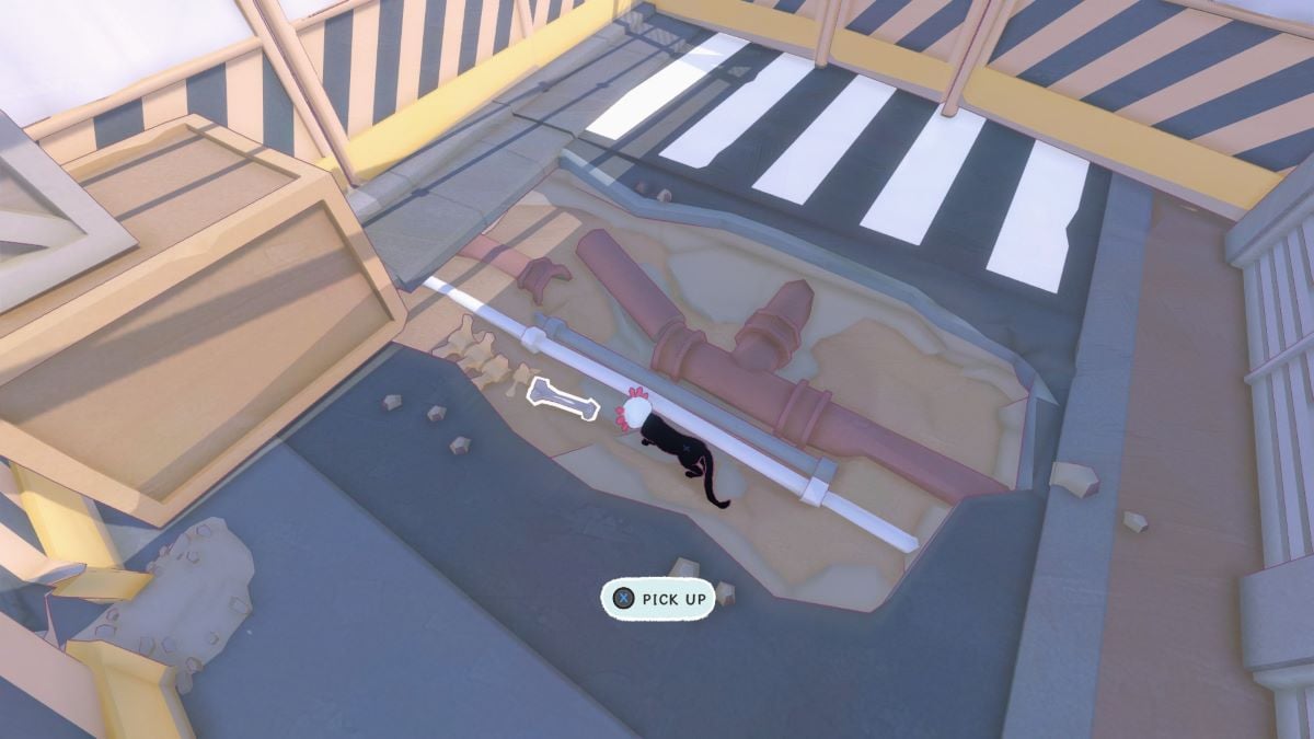 Cómo superar a los perros en Little Kitty, Big City 7 Kitty encuentra un hueso en Little Kitty Big City