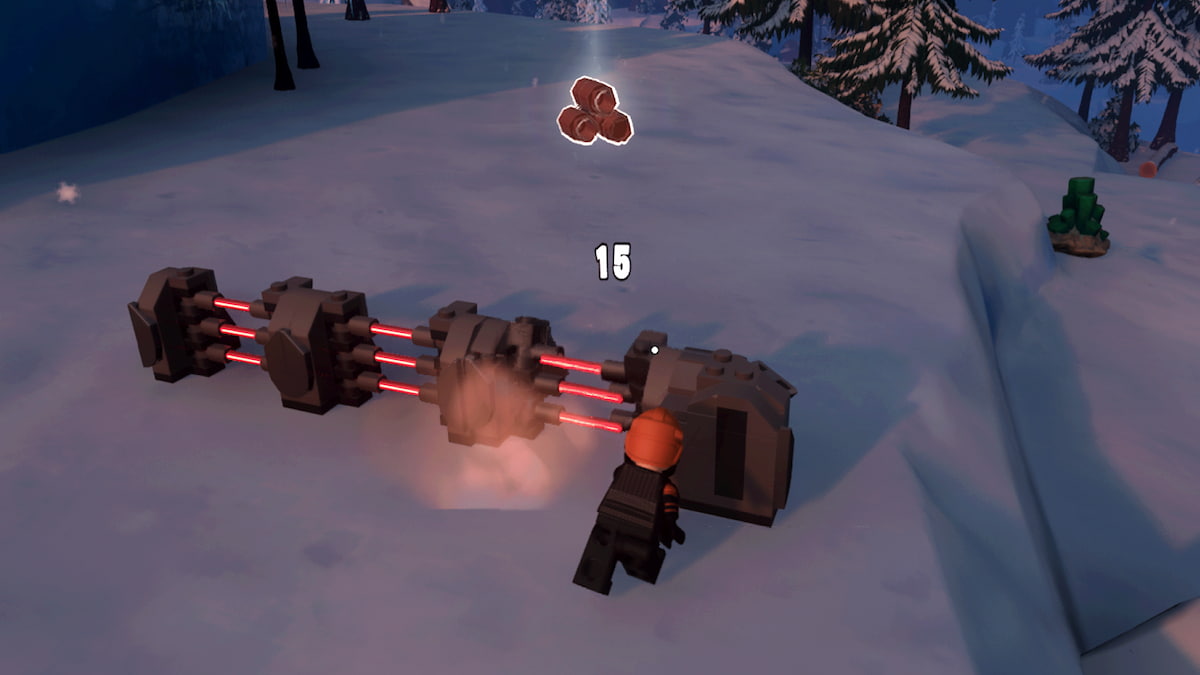 Destruir la valla láser en la misión de destrucción de piezas alpinas en LEGO Fortnite 