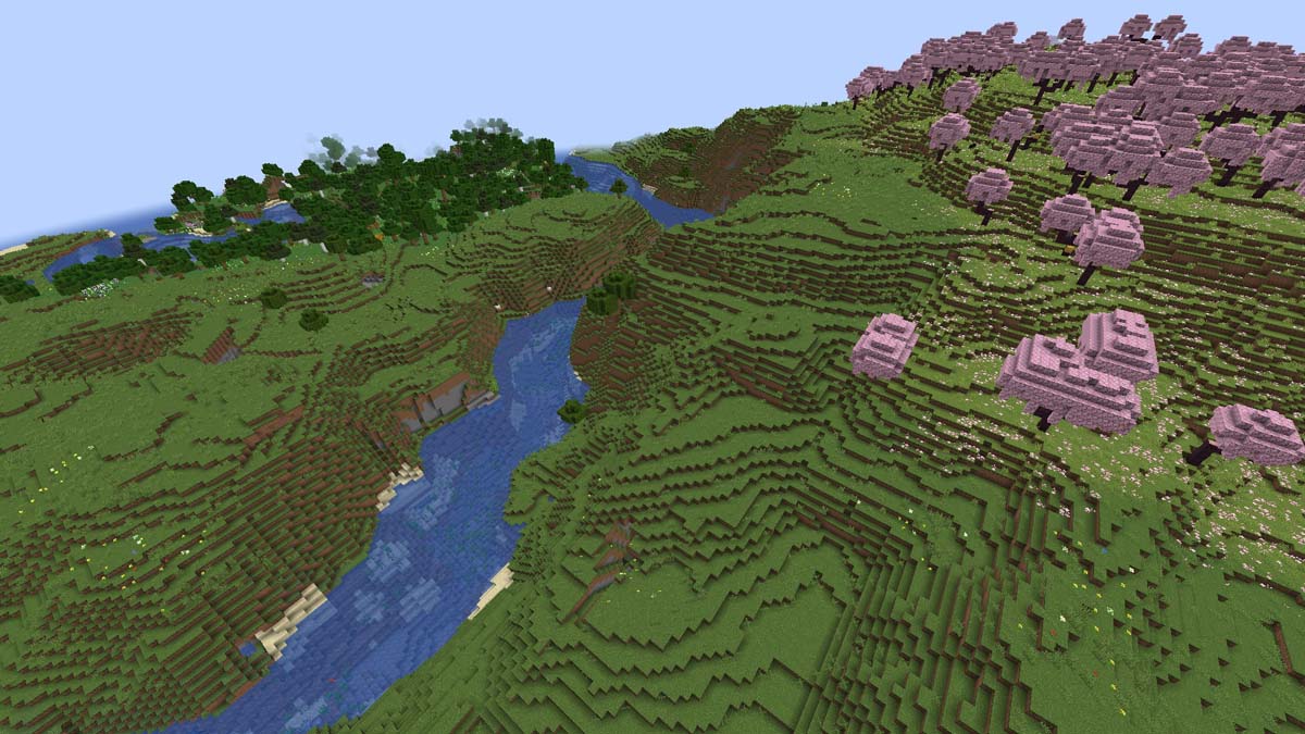 Biomas forestales y de cerezos en Minecraft