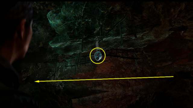 Hiddenfolk rompecabezas de bolas dos encontrando la bola dos con una gota de agua cerca del puente en Senua's Saga: Hellblade 2