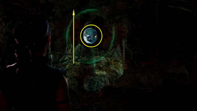 Usar la segunda gota de agua para alcanzar la bola tres en la prueba de bola tres en Senua's Saga: Hellblade 2