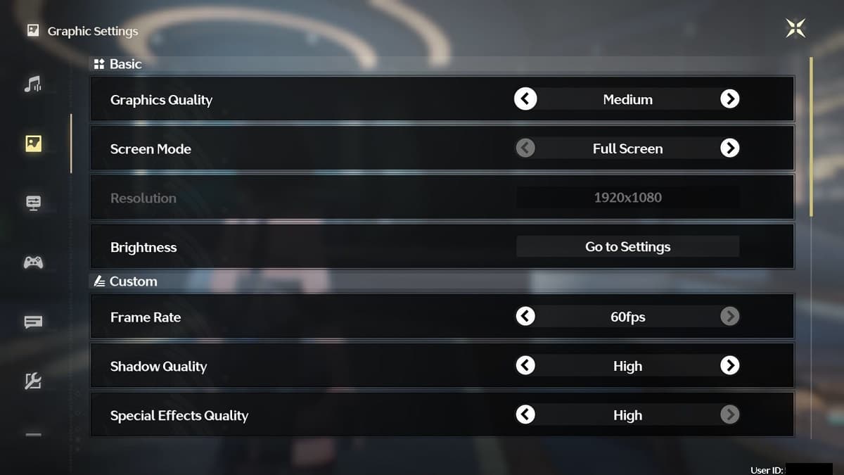 Opción de pantalla completa en Wuthering Waves