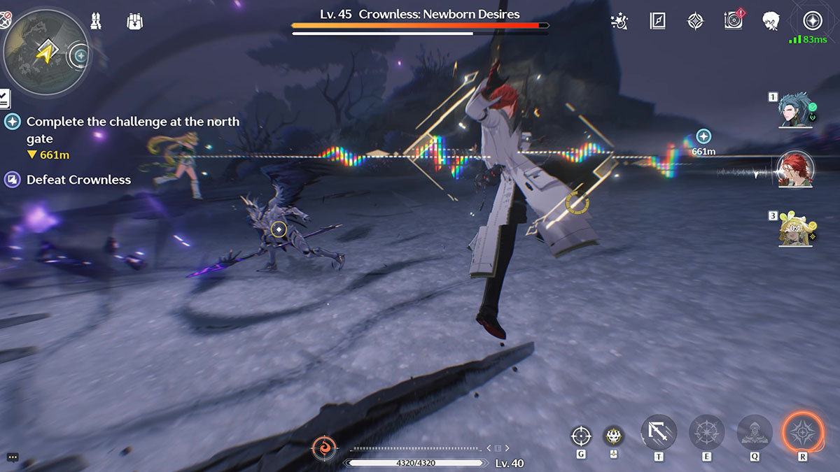 Usando una habilidad final en Wuthering Waves