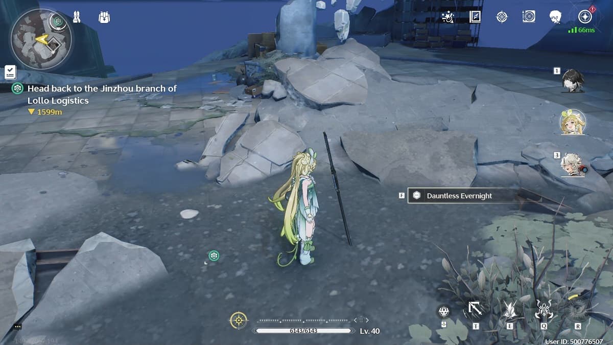 Olas borrascosas Dauntless Evernight en lo alto de un edificio