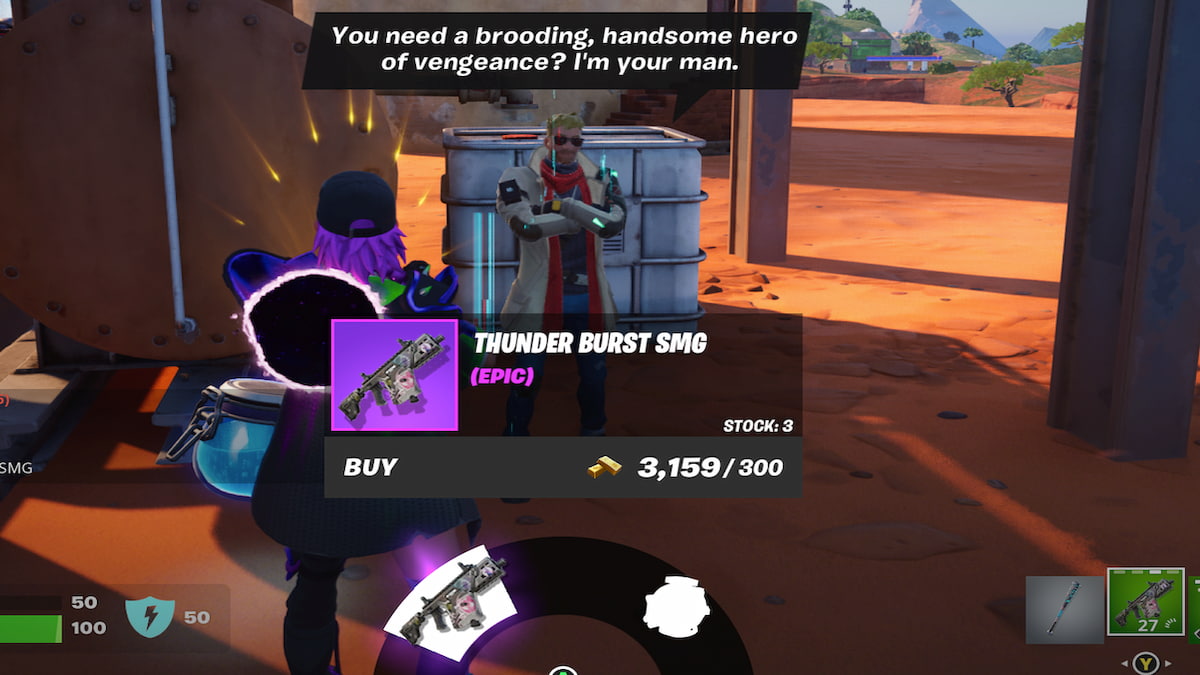 Hablando con Vengeance Jonesy en Fortnite Capítulo 5 Temporada 3