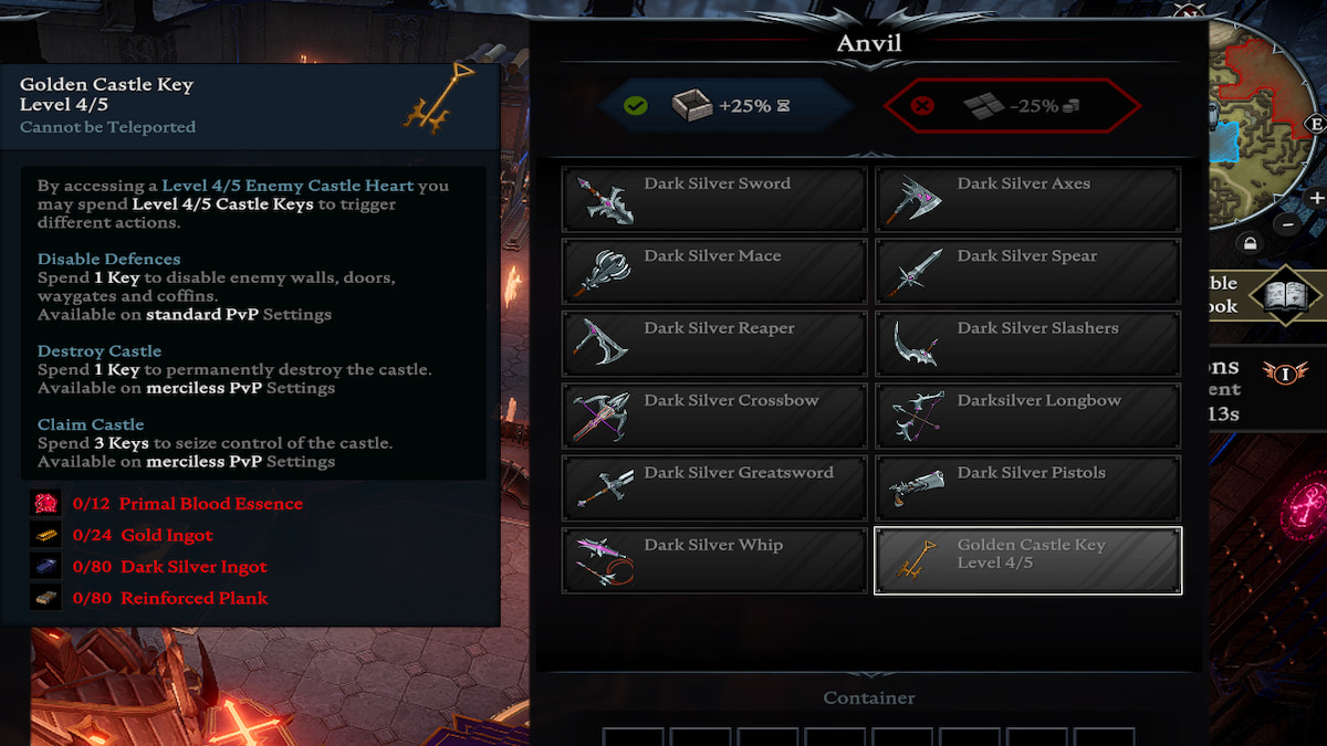 Elemento clave del castillo en V Rise para PvP.