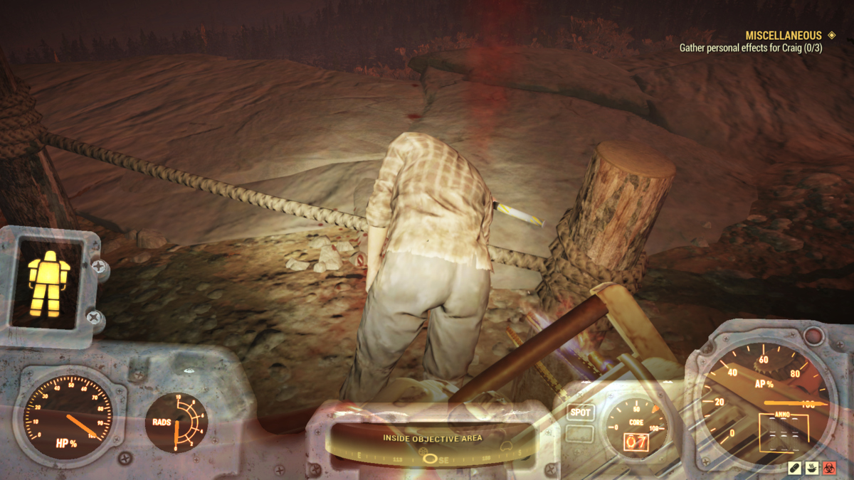 Encontrar el cuerpo de Miles en Fallout 76