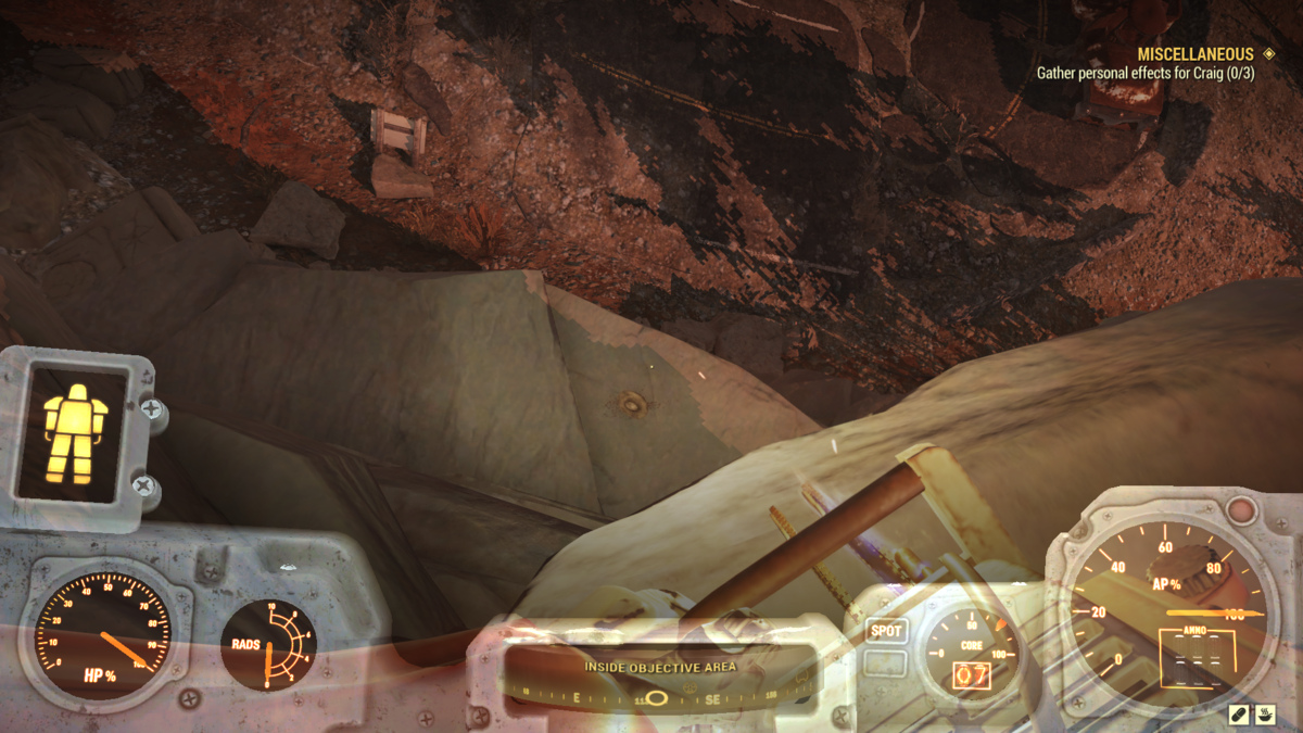 Encontrar los efectos personales de Mile para Craig en Fallout 76