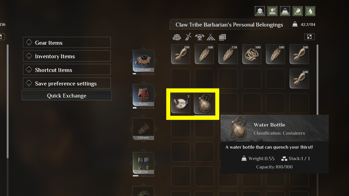 Dar comida y agua a los miembros de la tribu en Soulmask