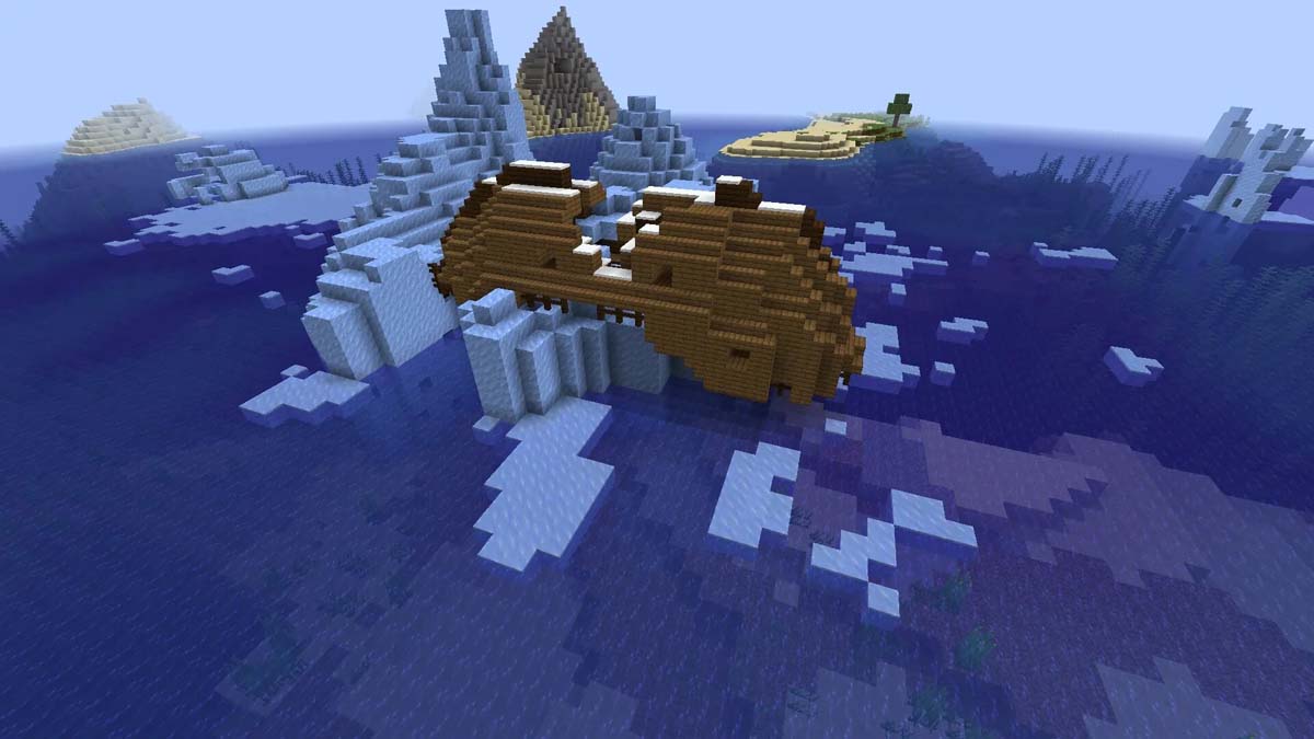 Naufragio del iceberg en Minecraft