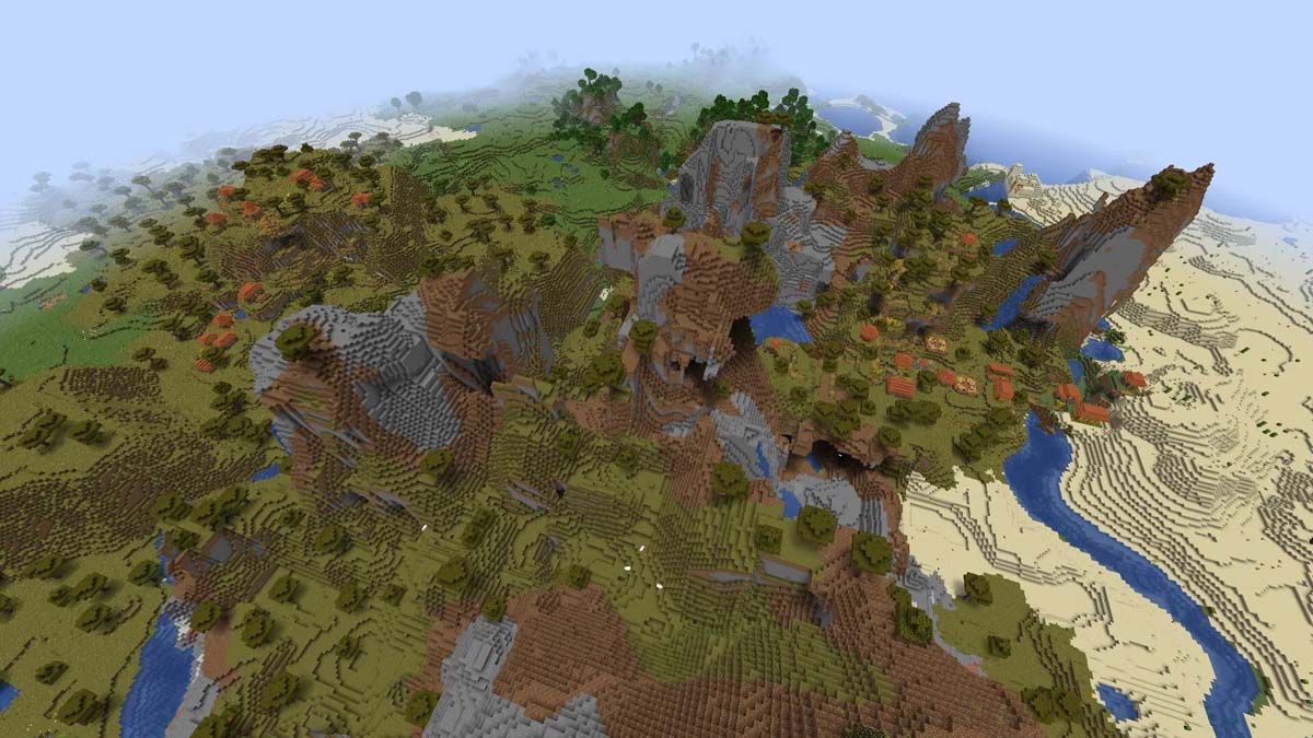 Pueblo de doble acacia en Minecraft
