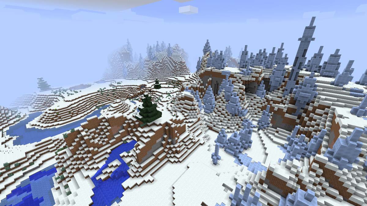 Bioma de picos de hielo en Minecraft