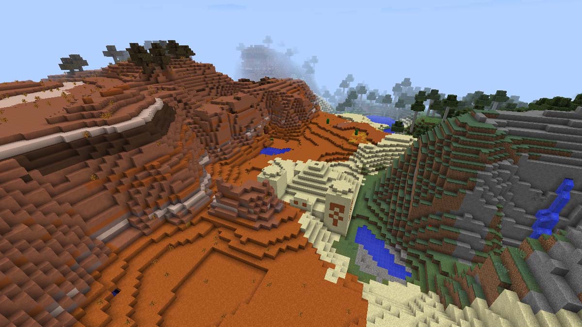 Templo del desierto en las tierras baldías de Minecraft