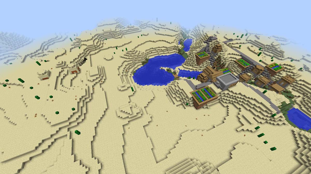 Herrero en la aldea del desierto en Minecraft