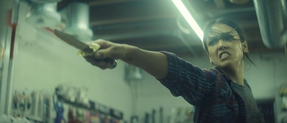 Jessica Alba as Parker in Trigger Warning Image for Review and Ending Explained (Credit - Netflix)