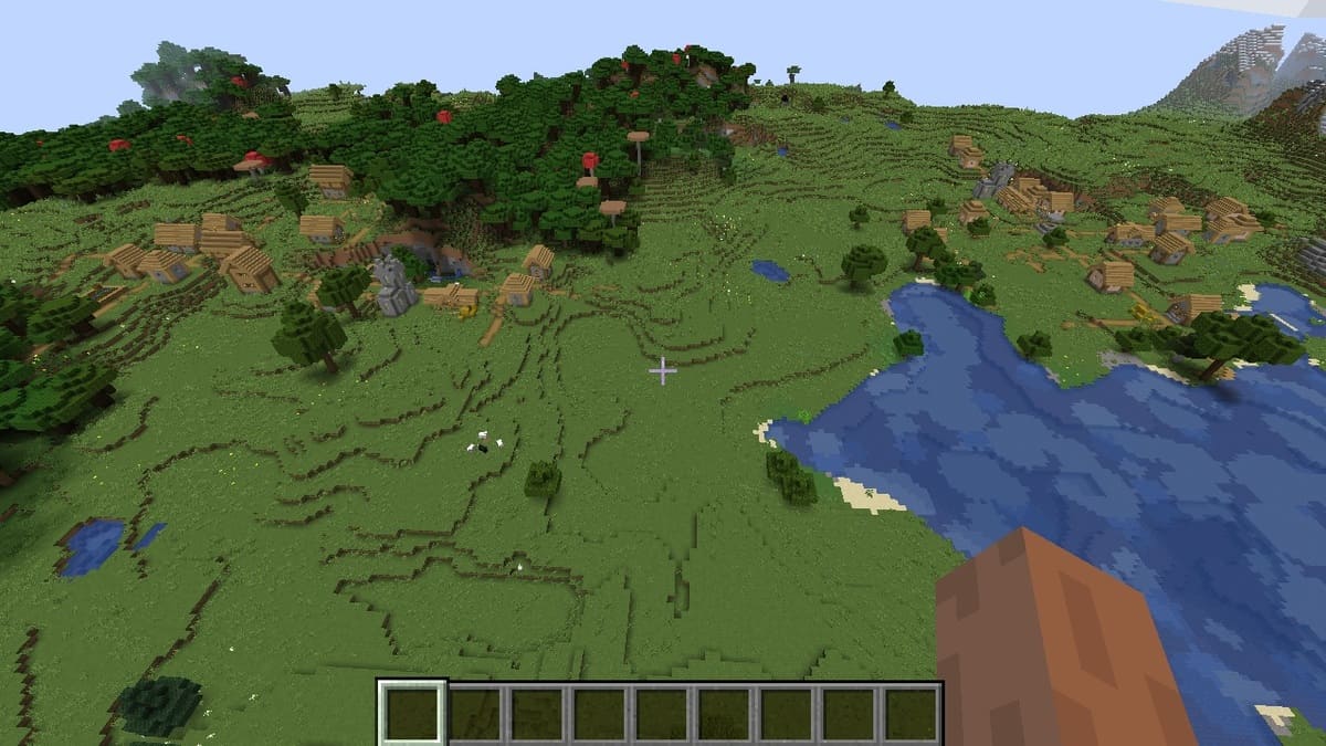 Pueblo de doble llanura en Minecraft