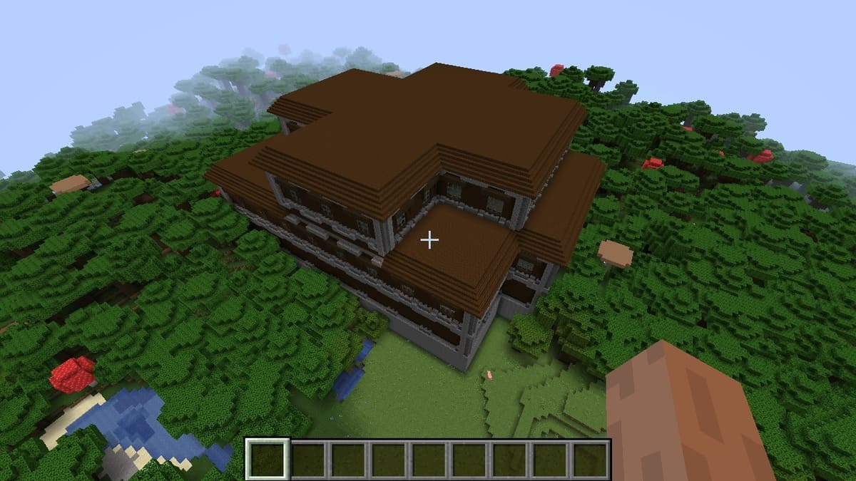 Mansión escondida en el bosque en Minecraft