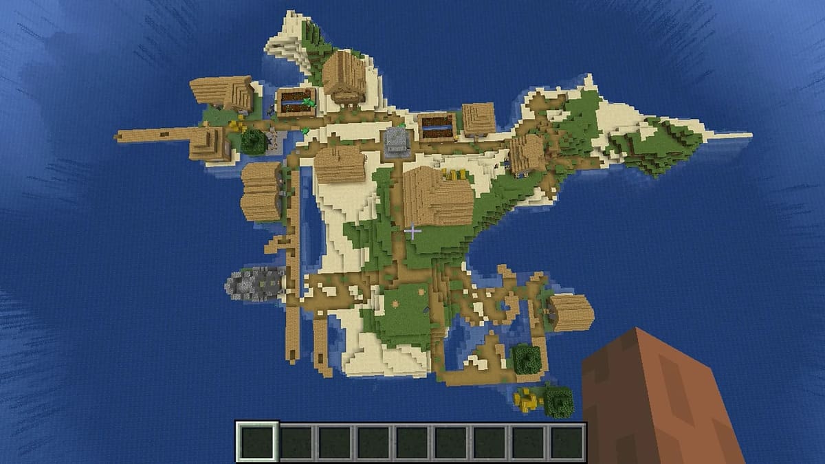 Pueblo insular de supervivencia en Minecraft