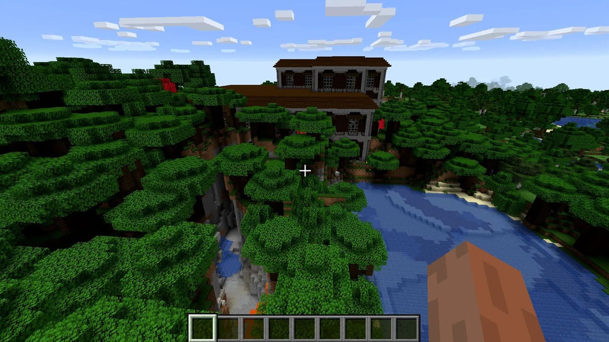 Mansión escondida en el bosque en Minecraft