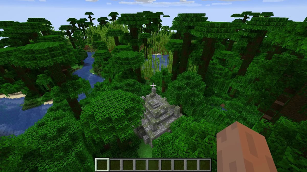 Templo escondido en la jungla en Minecraft