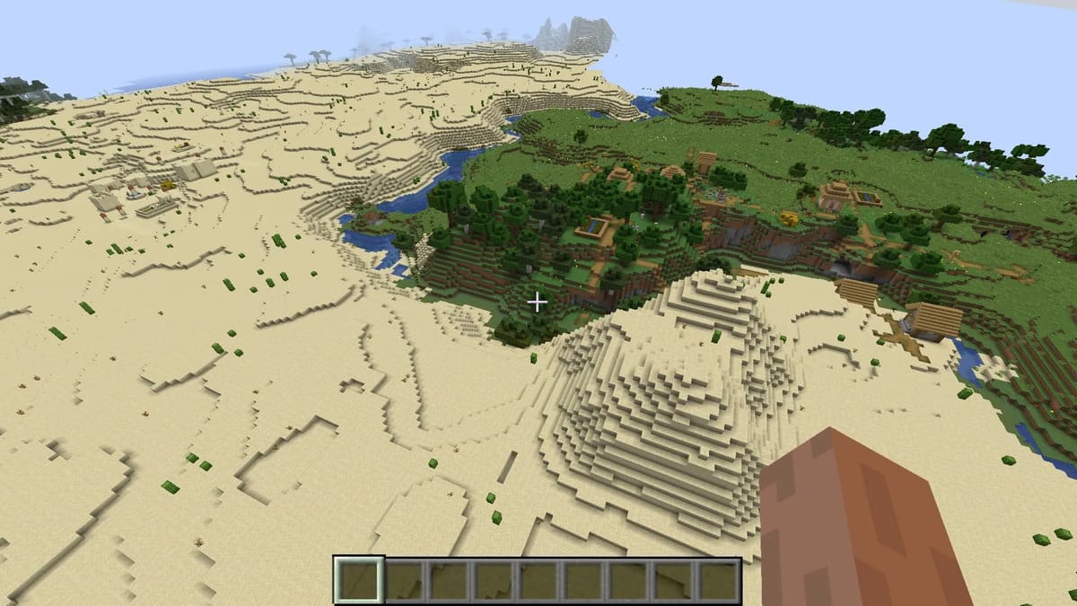 Pueblo de desierto y llanuras en Minecraft