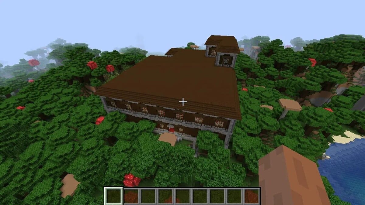 Mansión escondida en el bosque en Minecraft