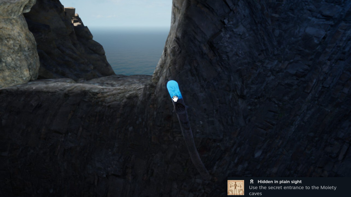 Obteniendo el logro Oculto a plena vista en Riven.